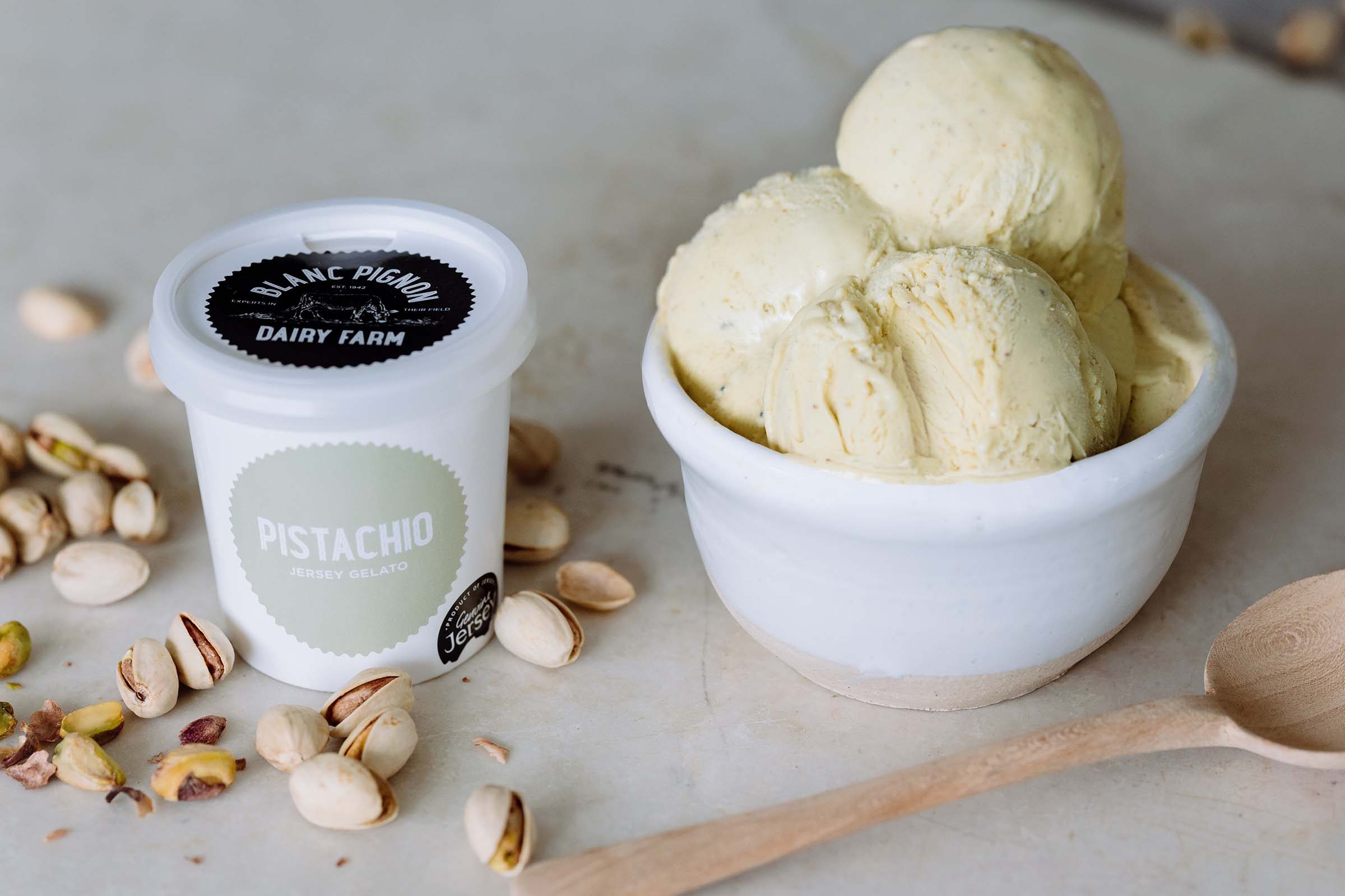 Blanc Pignon Pistachio Gelato