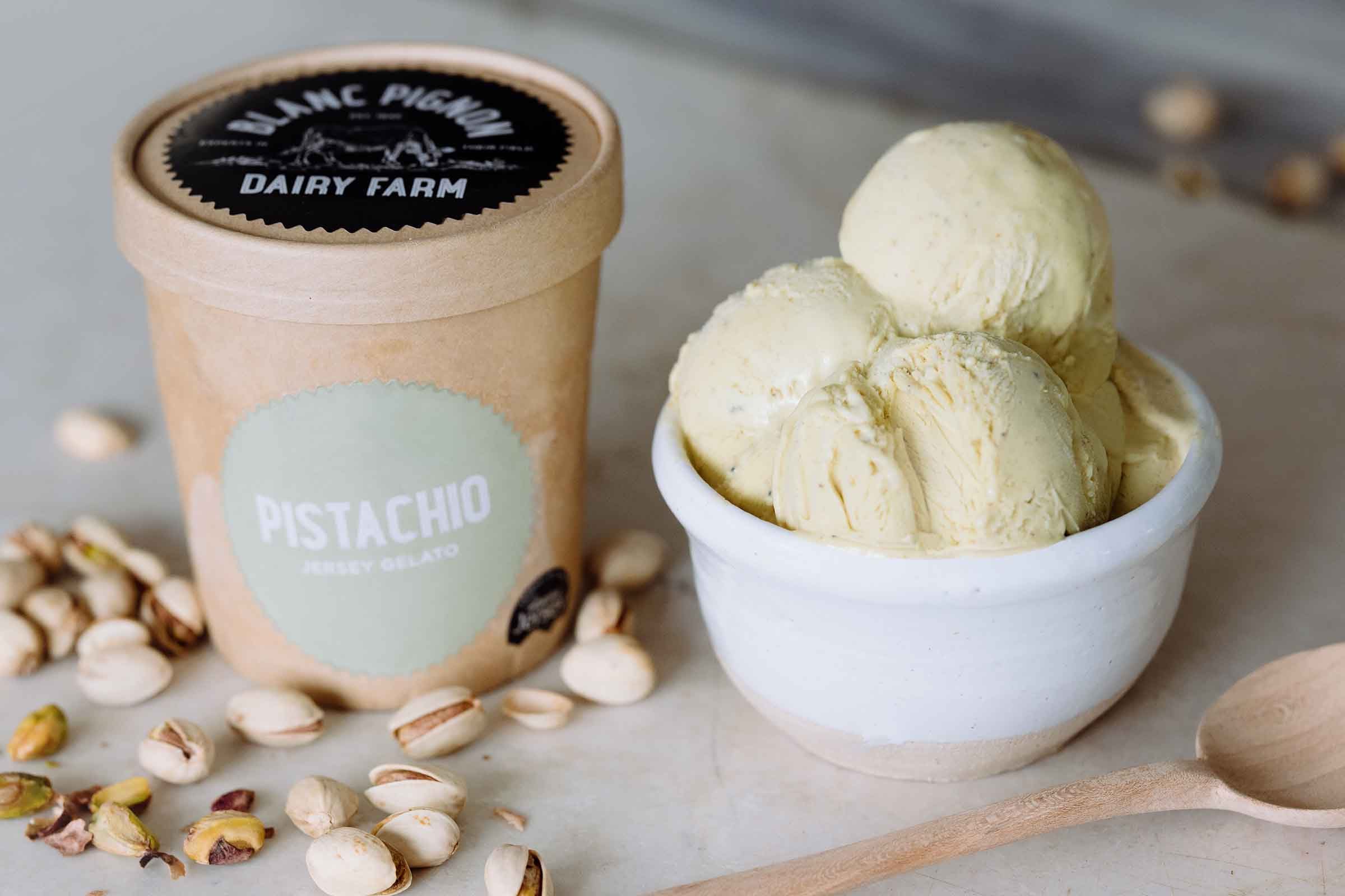 Blanc Pignon Pistachio Gelato