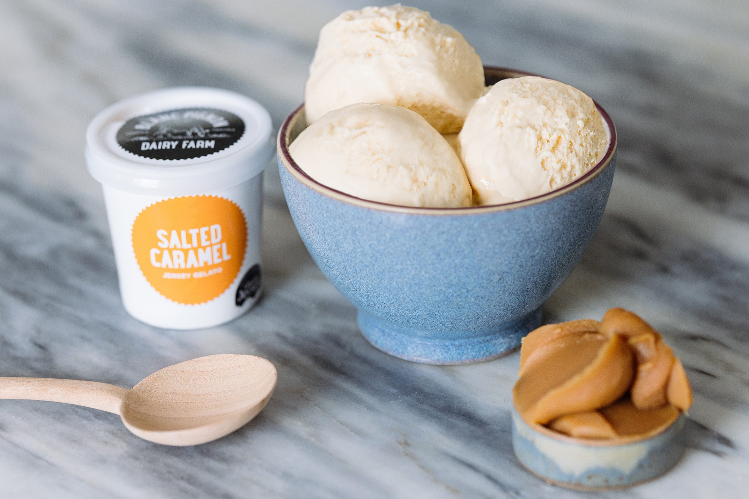 Blanc Pignon Salted Caramel Gelato