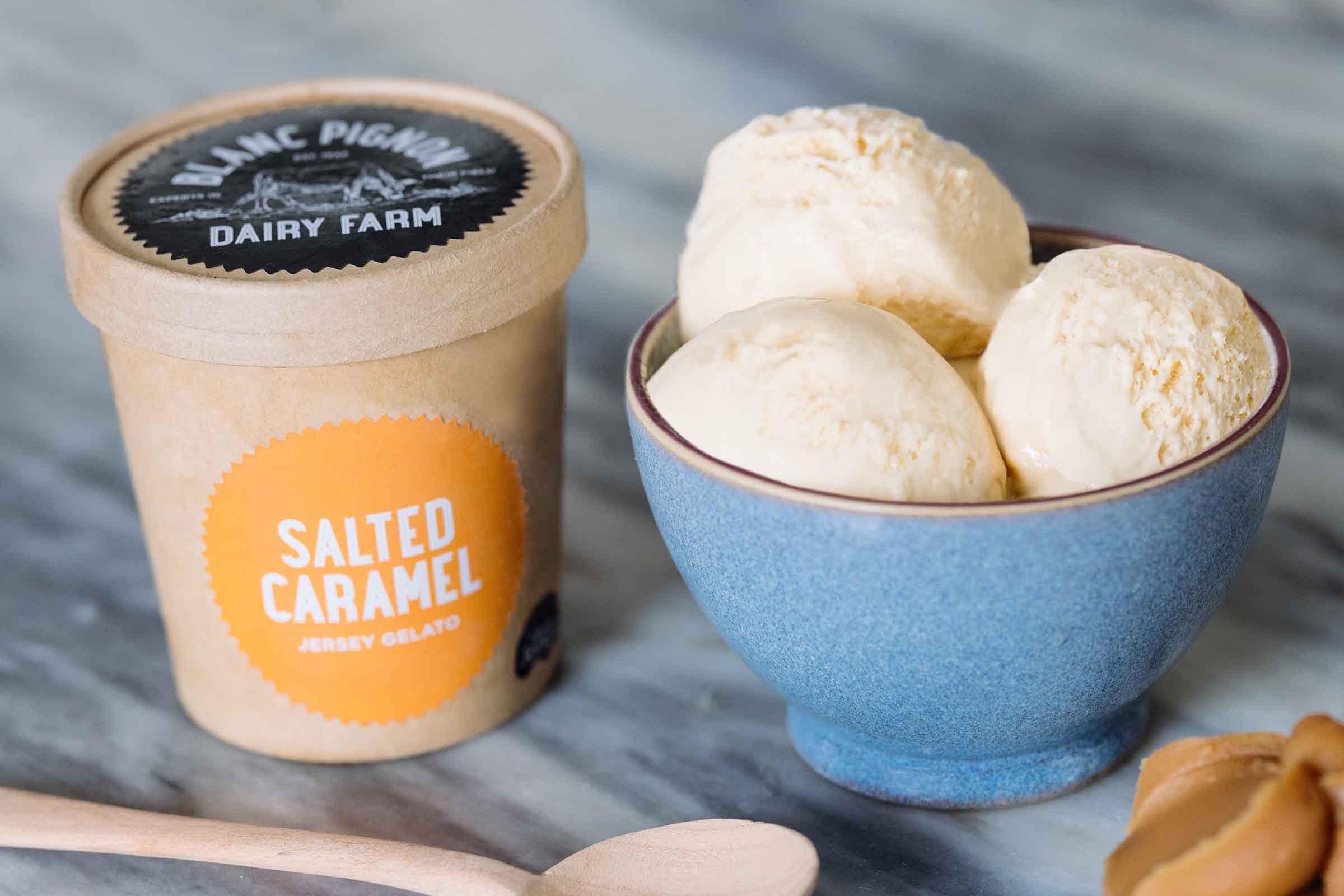 Blanc Pignon Salted Caramel Gelato